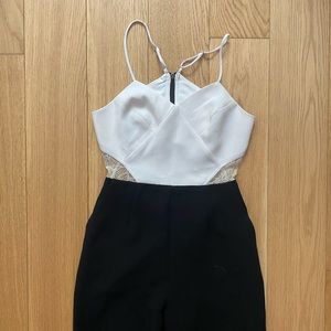 BCBG Jumpsuit Lace cutout 4